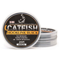 Повідковий матеріал для сома ABORIGEN CATFISH HOOKLINK BLACK 20 m / 45 Lb