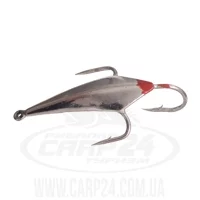 Блешня зимова Flagman Крабик ромбоподібний Срібло/Червоний 3.0см (1шт)