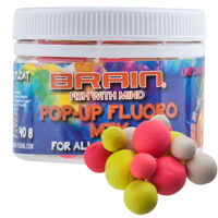 Бойли Brain Pop-Up Fluo Mix 40g 12-14-16 мм практично не мають власної ароматики.