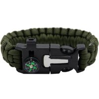 Браслет для виживання Tramp кресало/кремінь, 2м паракорда green UTRA-237