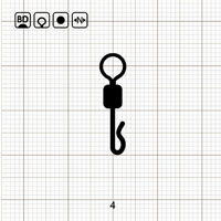 CHOD KWIK CHANGE ROLLING SWIVEL 4 BD / 10 шт. -  (BD - Чорний нікель)