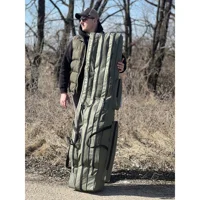 Чехол для удочек с катушками на три секции 155см VA (xакі) 155x30x27см