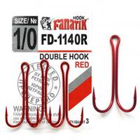 Двойной крючок FD-1140 DOUBLE HOOK RED №1/0