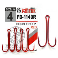 Двойной крючок FD-1140 DOUBLE HOOK RED №4