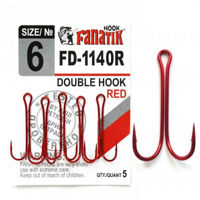 Двойной крючок FD-1140 DOUBLE HOOK RED №6