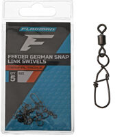 Фидерная застежка с вертлюгом  Flagman Feeder German Snap Link Swivels L 5шт