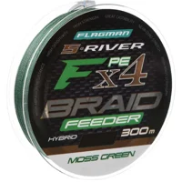 Flagman Шнур S-River PE Braid Hybrid F4 Feeder Moss Green 300m 0,16mm