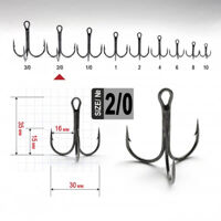 FT-1103 №2/0 Потрійний гачок Fanatik