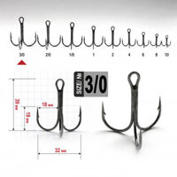 FT-1103 №3/0 Потрійний гачок Fanatik