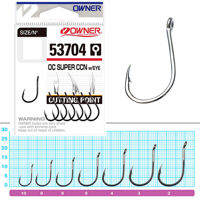 Гачки Owner Cut Super CCN with Eye 53704 №4 (forged - ковані)