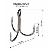 Гачок Трійний ST-36 №18 (1 шт.) 10мм