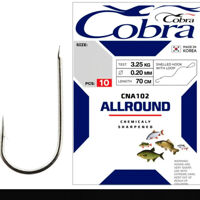 Гачок з повідцем Cobra Allround CNA101 №2 0.24мм 70см (10шт)
