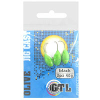 Комплект мормишок литих OLIVE black GTL 0.4 г
