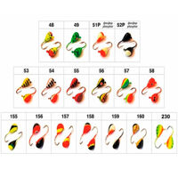 Крапля W Spider з вушком (фарбування) колір 48 3мм гачок Maruto (Вага: 0,48г) №34 (за 1шт)