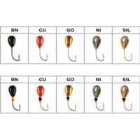 Молоток із вушком True Weight (камінь + підм. кольоровим фос.) колір SIL 3,0мм гачок Maruto (Вага: 0,58) №56