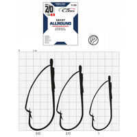 Гачки Cobra ALLROUND сер. CA127 розм. 2/0 3шт.