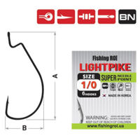 Гачки Fishing ROI Light Pike №4/0 (уп5шт) 20уп/кор (M217)