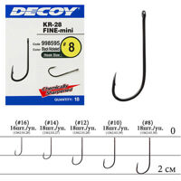 Крючок Decoy KR-28 Fine Mini #16 (18 шт/уп)