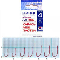 Крючок Leader AJI RED Размер: 6