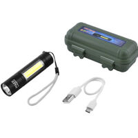 Ліхтар ручний Bailong 515-100000W XPE+COB LED /micro USB/BOX