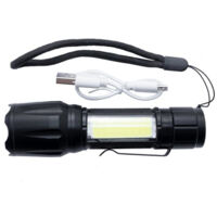 Ліхтар ручний Bailong WT-039 Micro-usb Zoom 1 Cob Powerbank