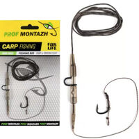 Монтаж безпечна кліпса на лідкорі, L-70см, 45LB, 1шт.(гачок №8)