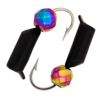 Мормишка вольфрамова Flagman "Стовбчик з діско шариком хамелеон" ушко d-2,4 вес-0,48г чор. нік. №36