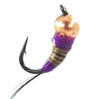 Мормишка вольфрамова Strike мідь Perdigon Violet (#14, вага: 0,35г) №7