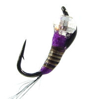 Мормишка вольфрамова Strike срібло Perdigon Violet (#12, вага: 0,5г) №1