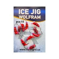 Мормишка вольфрамова Fishing ROI Банан ризький з петлею та фарбуванням 2,5 mm WN1P - 0,45гр ( №4 )