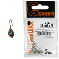 Мормышка свинцовая GSTREAM ТИП 36 СЕРДЦЕ + камень 0.80 гр 8 мм (поштучно)