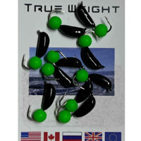 Мормишка  True Weight"Банан" Ядрене Око Зелений Неон  d3мм Вага: 1.00 г №177