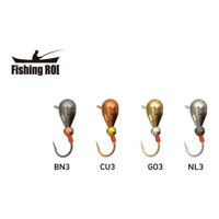 Мормишка вольфрамова Fishing ROI Крапля з вушком і шариком 4mm 1,1gr D-BN3  ( №67 )