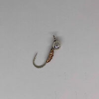 Мормишка вольфрамова Пуголовок личинка 0,40 гр колір: срібло-мідь №13