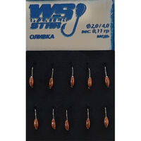 Мормишка вольфрамова Оливка 0,11 гр колір: мідь №30