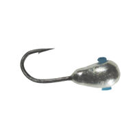 Мормишка вольфрамова Shark Крапля з отвором 0,15г диам. 2,0 мм гачок D20 гальваніка к:сер,  №26