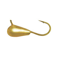 Мормишка вольфрамова Shark Крапля з вушком 0,10г диам. 1,5 мм гачок D22 гальваніка к:золото №119