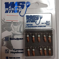 Мормишка вольфрамова Чортик з насічками отвір 0,68 гр колір: мідь №39