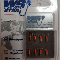 Мормишка вольфрамова Чортик з насічками отвір 0,40 гр колір: золото №38