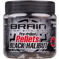 Пелети Brain Black Halibut Pre drilled 20mm 250g