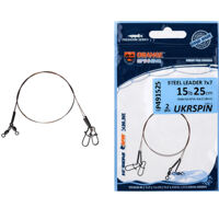 Повідець Ukrspin Orange Spinning сталь AFW 1x19 15см 5кг(10lb)/0.2мм (2шт/уп)
