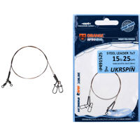 Повідець Ukrspin Orange Spinning сталь AFW 7x7 15см 10кг(22lb)/0.36мм (2шт/уп)