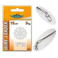 Поводок с застежкой 1х7 Wire Leader Fishing ROI 15cm 5kg (5pcs)