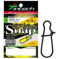 Застежка Intech Quick lock Snap Matt black (9 шт) #00