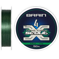 Шнур Brain Scout 4X 150m (deep green) 0.080mm 4.4kg