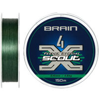 Шнур Brain Scout 4X 150m (deep green) 0.100mm 5.8kg