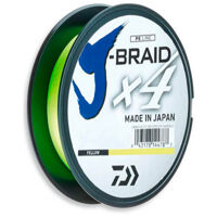 Шнур Daiwa J-Braid x4 0.21мм 12.4кг Yellow 135м