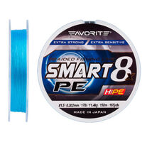 Шнур Favorite Smart PE 8x 150м (sky blue) #1.5/0.202mm 17lb/11.4kg