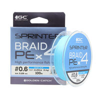 Шнур GC Sprinter PE X4 100м Blue #0.6 (0.128 мм)