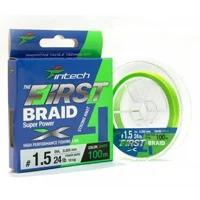 Шнур плетений Intech First Braid X4 Green 150m 0.6 (10lb/4.54kg)